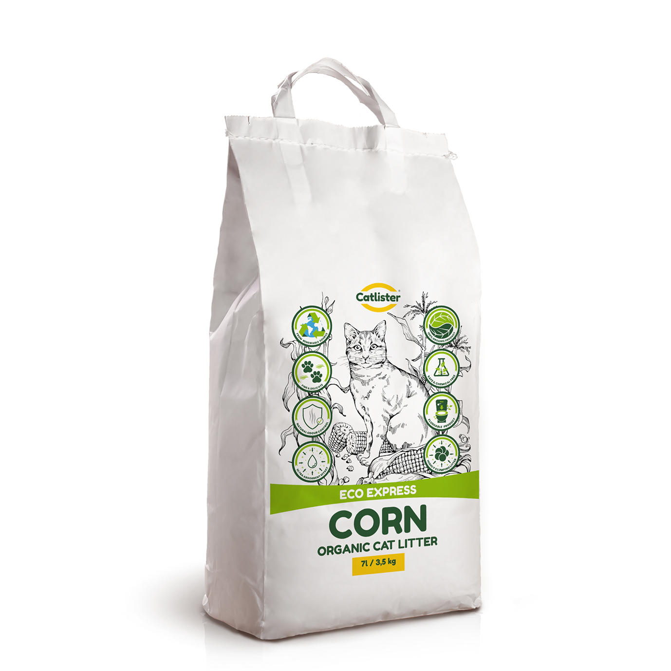 Golden standard organic corn cat litter