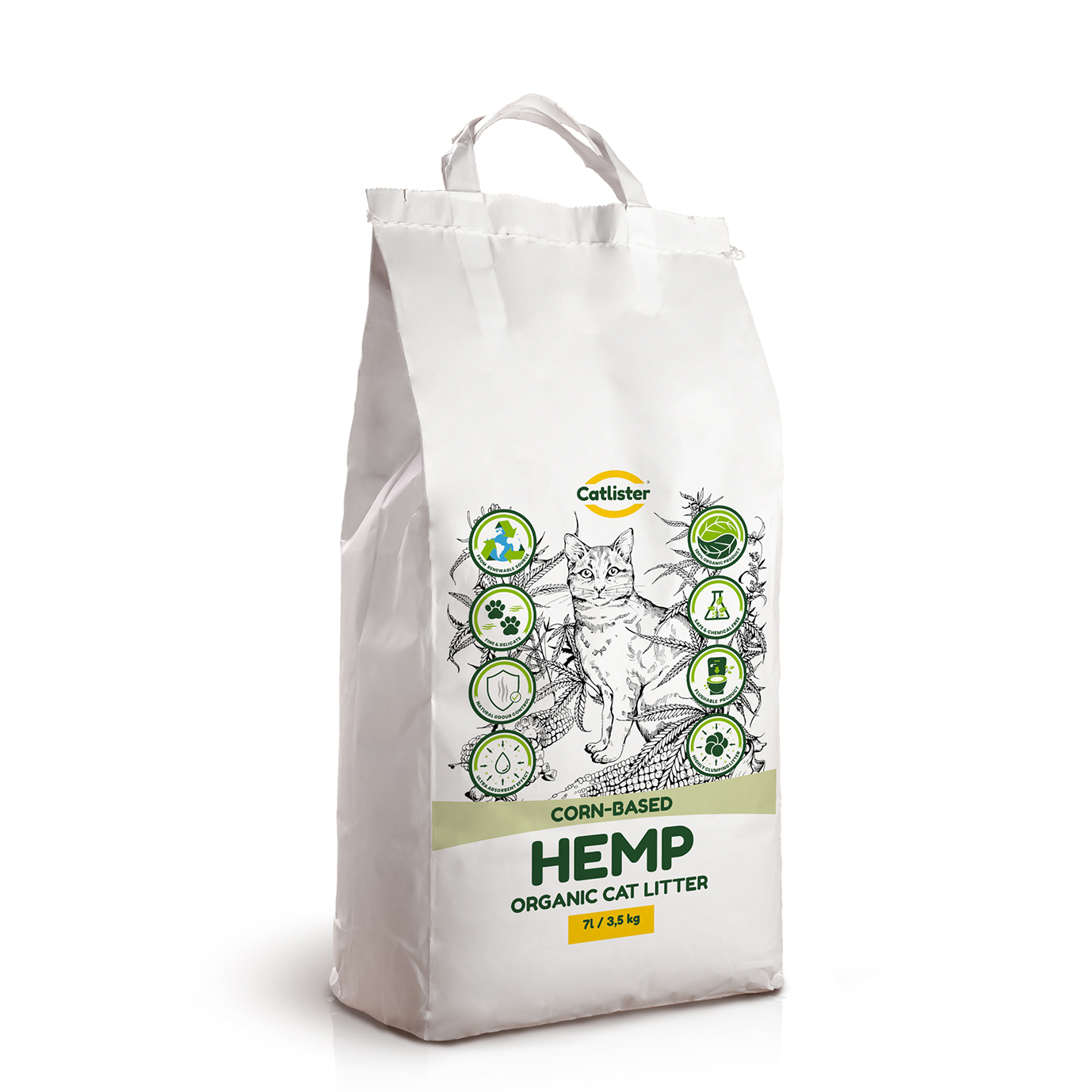 Organic hemp cat litter 