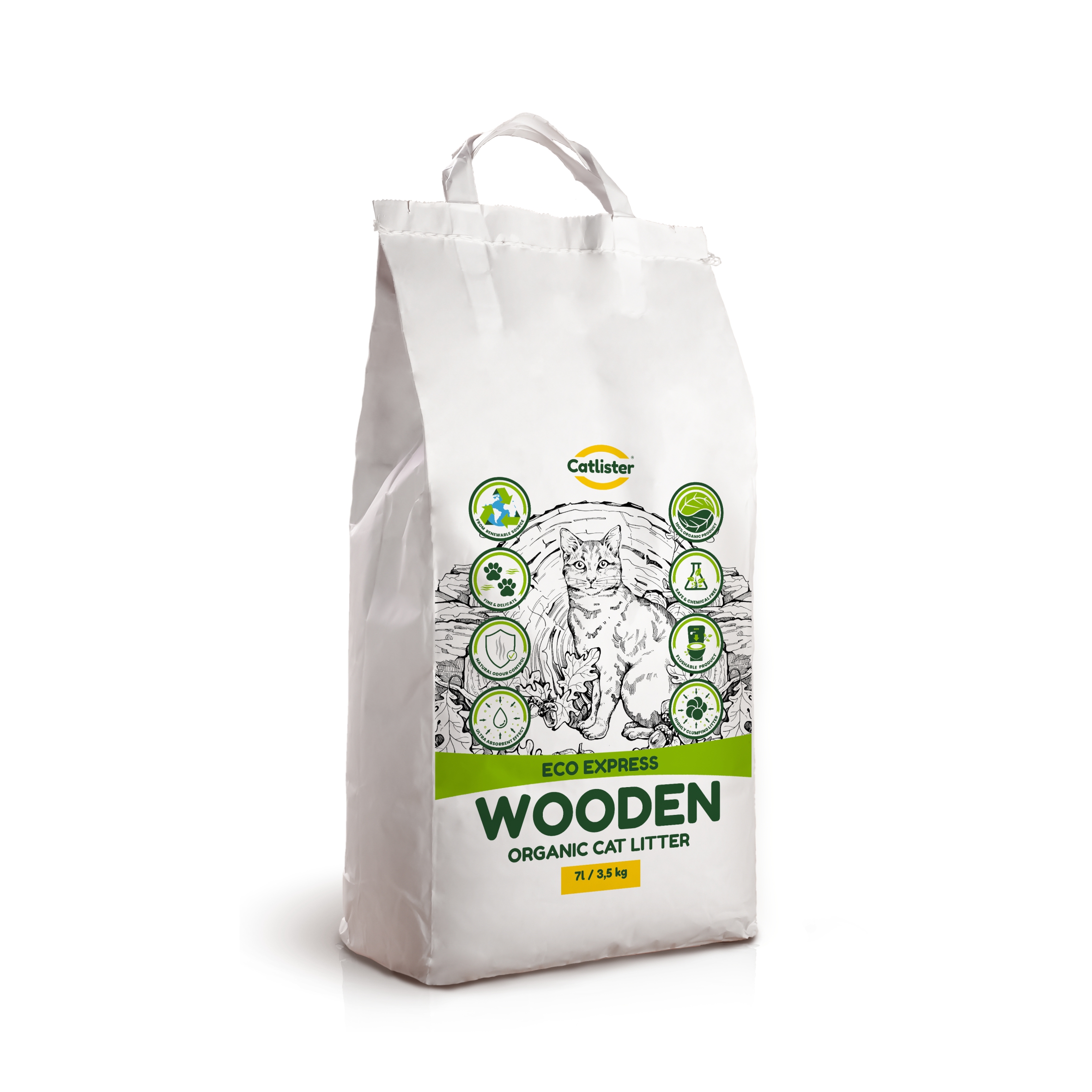 Eco express organic wooden cat litter